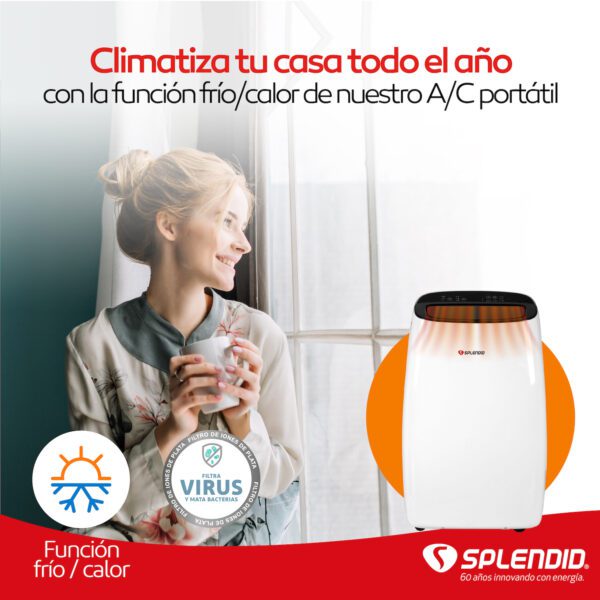 AIRE ACONDICIONADO PORTATIL SPLENDID DE 12000 BTU - Imagen 2