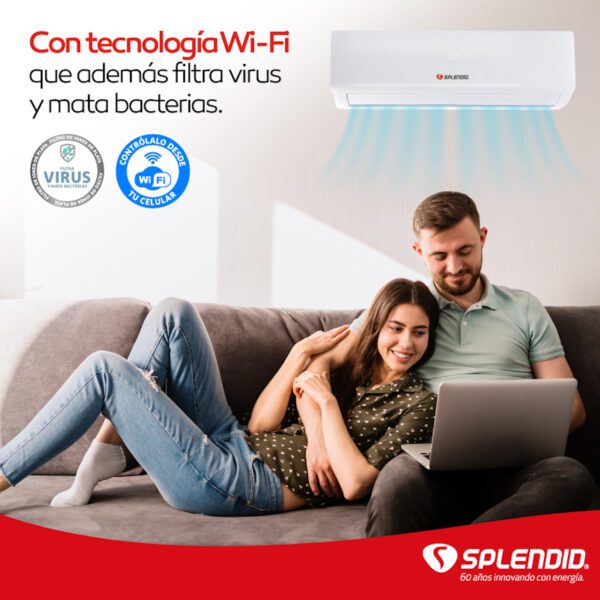 SPLIT MURO SPLENDID 9.000 BTU/HR INVERTER - Imagen 4