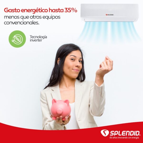 SPLIT MURO SPLENDID 9.000 BTU/HR INVERTER - Imagen 5