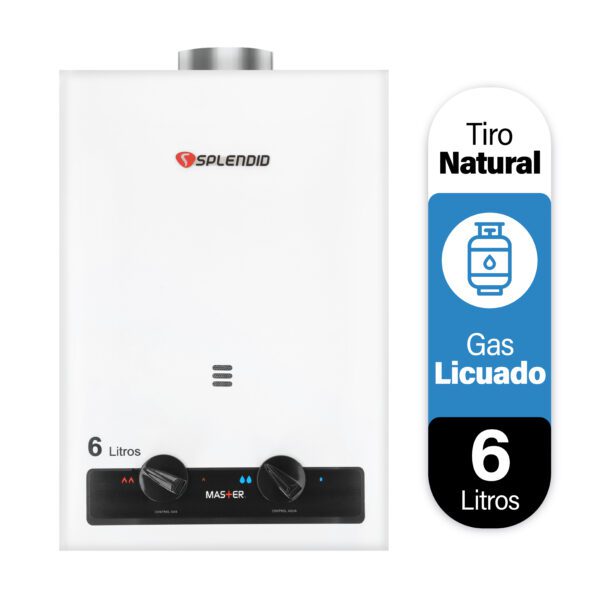 CALEFONT SPLENDID TIRO NATURAL 6 LITROS GAS LICUADO