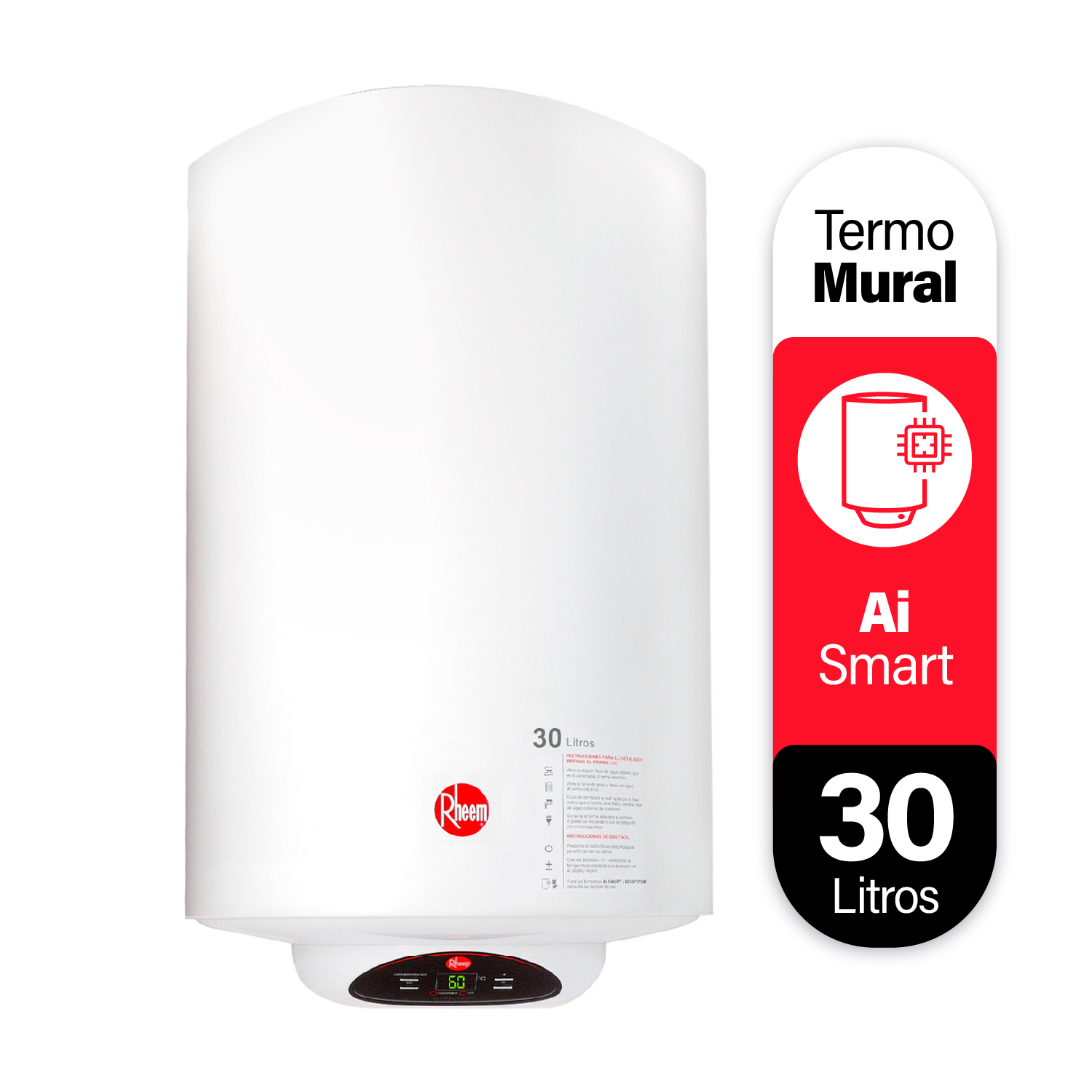 TERMO ELÉCTRICO RHEEM DE MURO 30 LITROS - Firelectric SPA